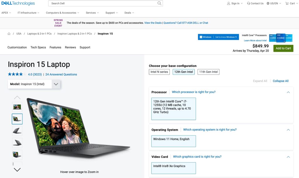 Dell Inspiron 15 Laptop