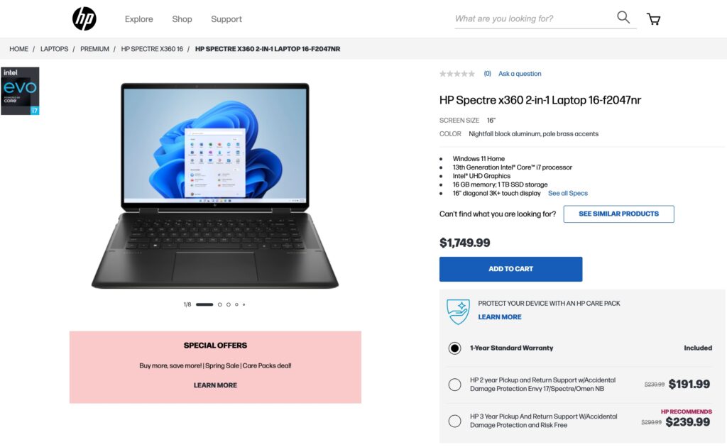 HP Spectre x360 2-in-1 16