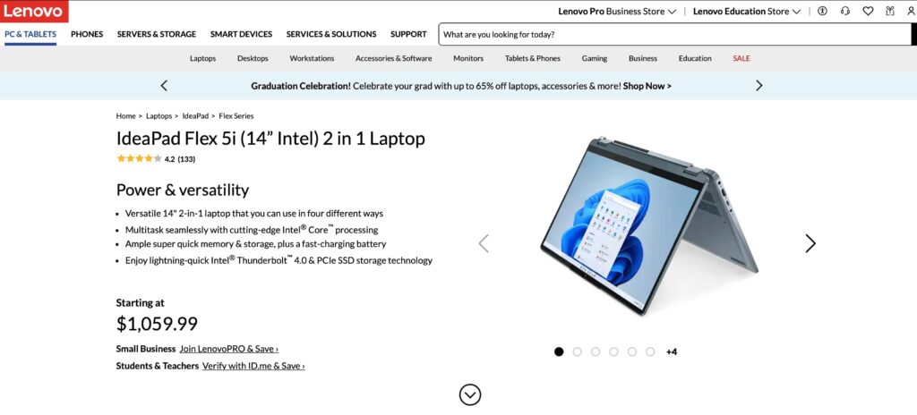 Lenovo IdeaPad Flex 5i (14" Intel) 2 in 1
