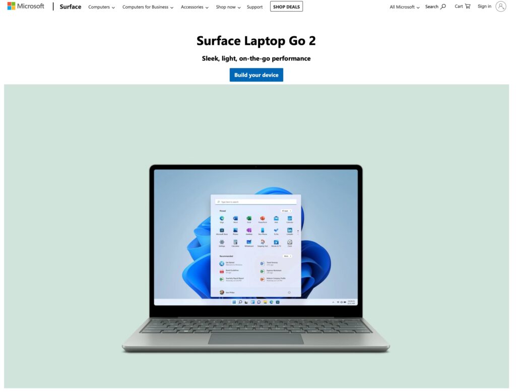 Microsoft Surface Laptop Go 2