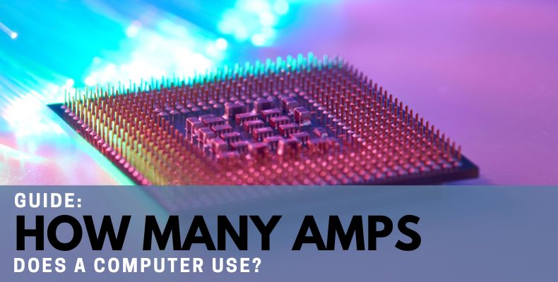 How Many Amps Does a Computer Use? A computer processor unit (CPU) viewed from below where all the connectors are visible.