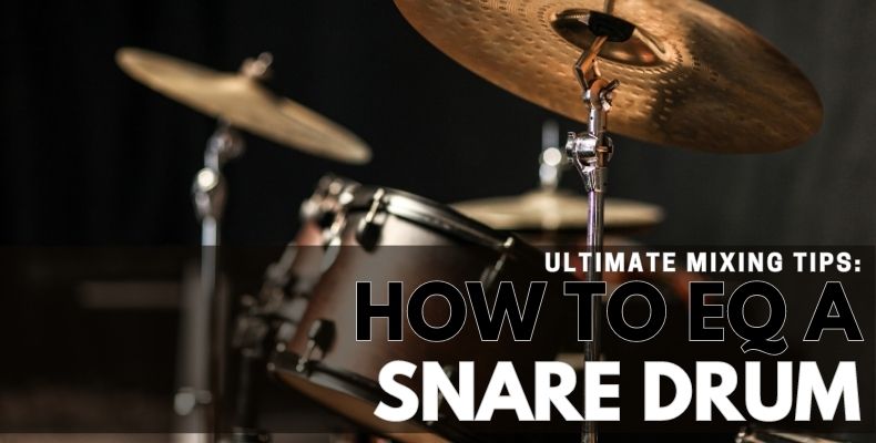 Ultimate Mixing Tips: How to EQ a Snare Drum - a drum kit set up and ready for recording.