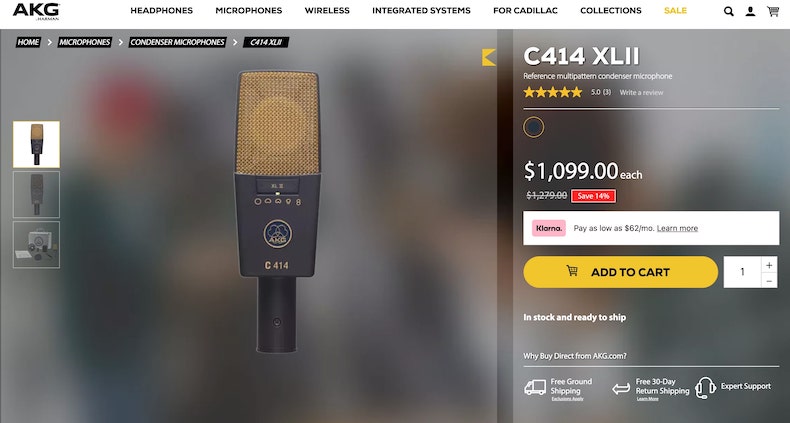 AKG C414 XLII Condenser Microphone
