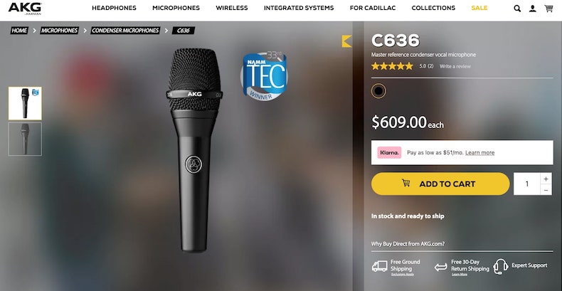 AKG C636 Condenser Microphone
