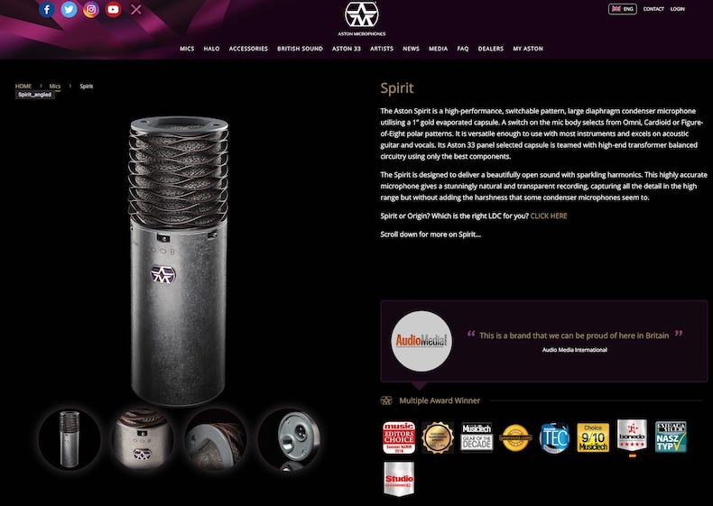 Aston Spirit Condenser Microphone