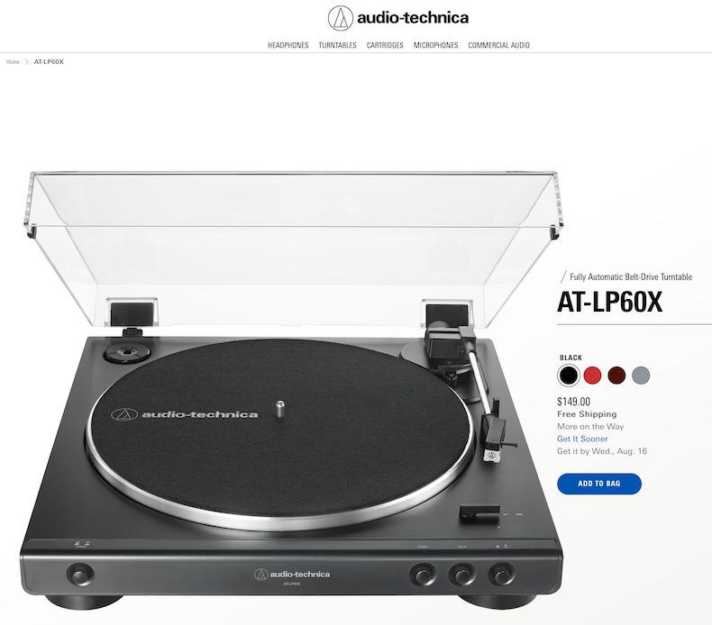 Audio-Technica AT-LP60X-BK