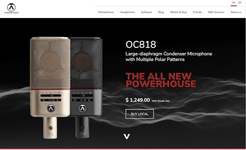 Austrian Audio OC818 Condenser Microphone