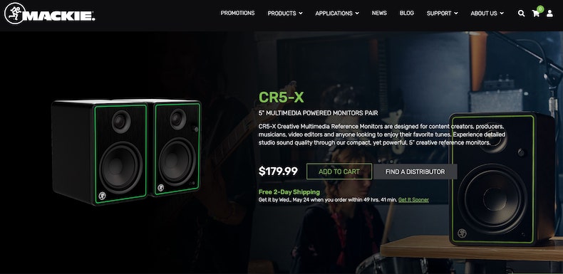 The Mackie CR5-X are a cheap monitor speaker option for those on a budget. They still provide good, clean sound quality at an affordable price.