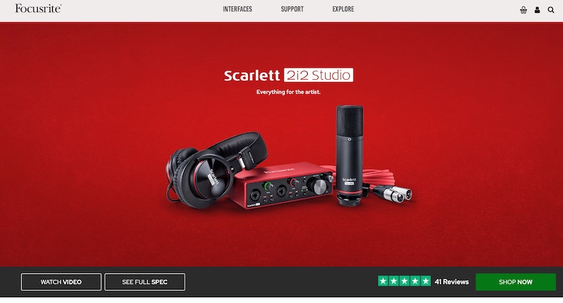 Focusrite Scarlett 2i2 Studio