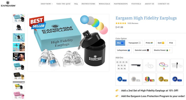 Eargasm High Fidelity Earplugs