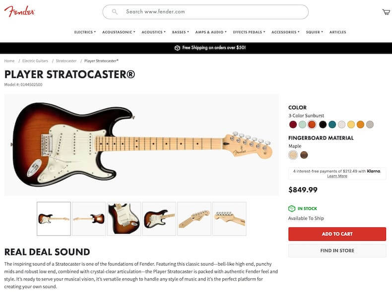 Fender Player Series Stratocaster