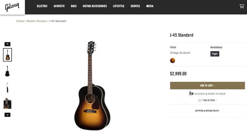 Gibson J-45 acoustic guitar