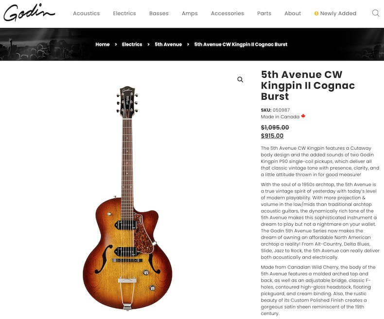 Godin 5th Avenue CW Kingpin II