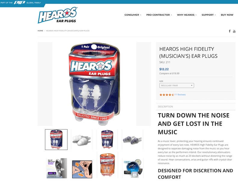 Hearos High Fidelity Ear Plugs