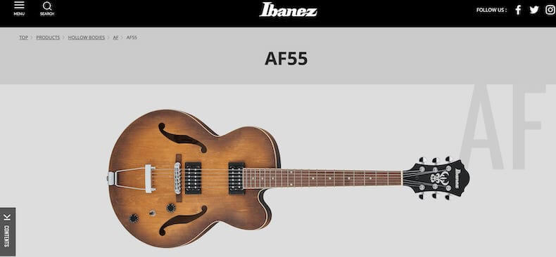 Ibanez Artcore AF55 Hollowbody