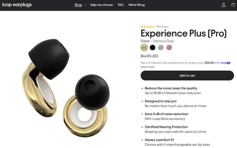 Loop Experience Pro Earplugs