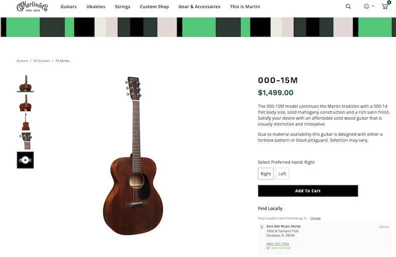 Martin 000-15M acoustic guitar