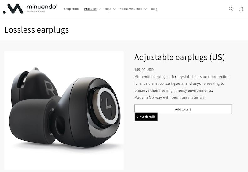 Minuendo Lossless Earplugs