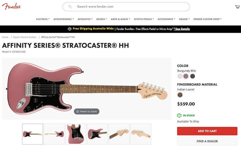 Squier Affinity Series Stratocaster HH