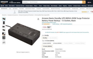 Amazon Basics Standby UPS 800VA