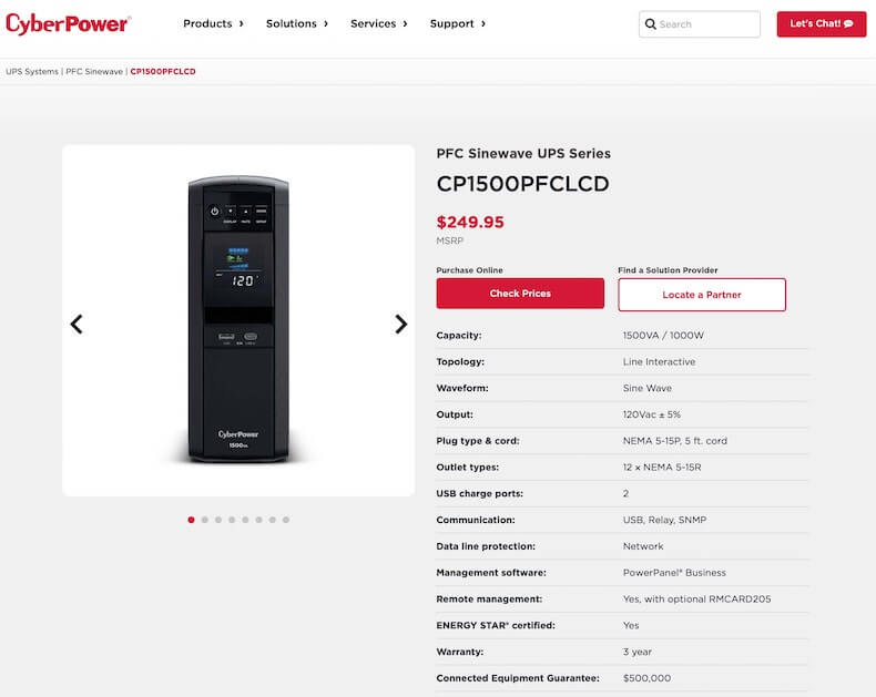 CyberPower CP1500PFCLCD