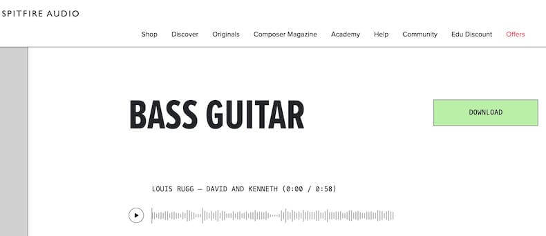 Spitfire Labs Bass Guitar