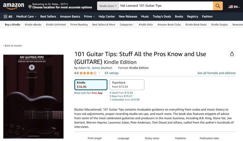 Hal Leonard 101 Guitar Tips