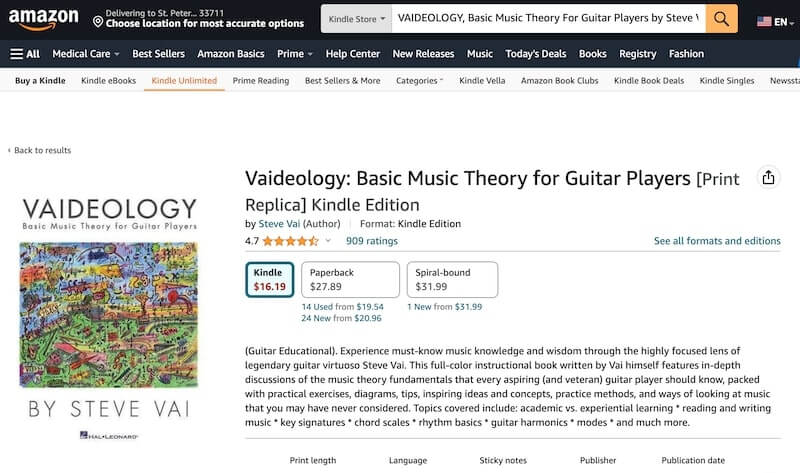 VAIDEOLOGY Basic Music Theory for Gutiar Players by Steve Vai
