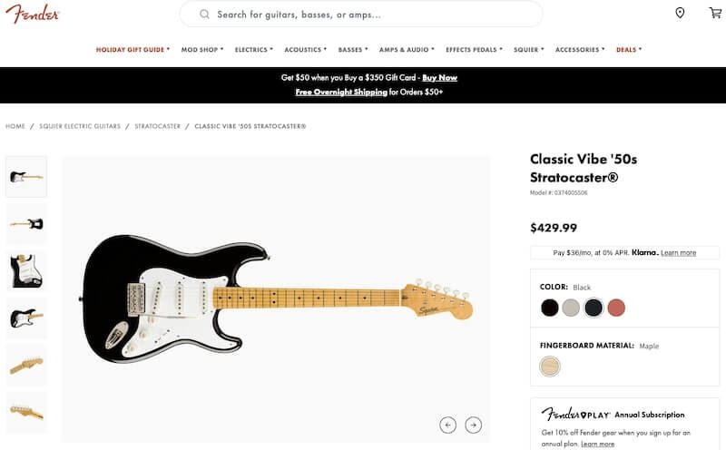 Squier Classic Vibe '50s Stratocaster