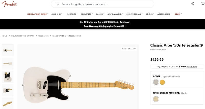 Squier Classic Vibe 50s Telecaster