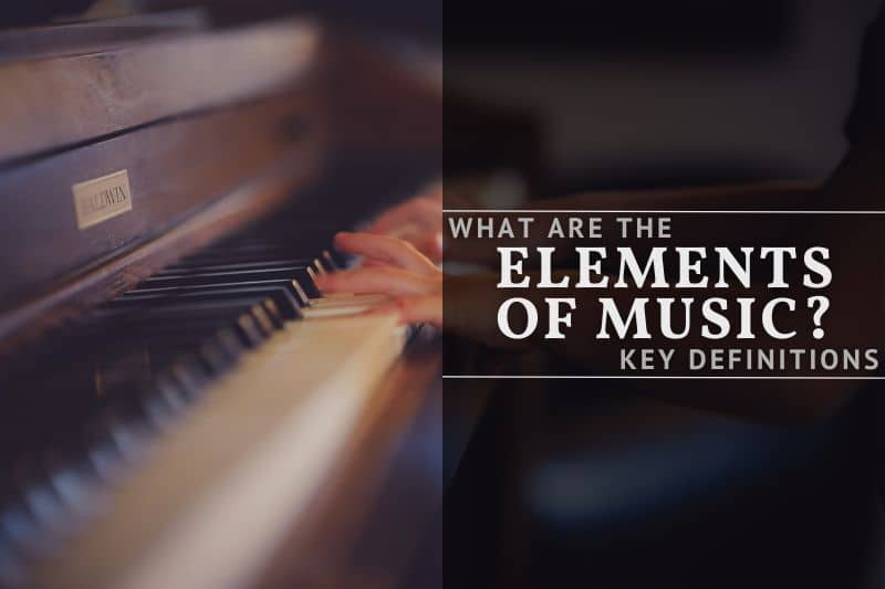 Elements of music: a person playing the piano