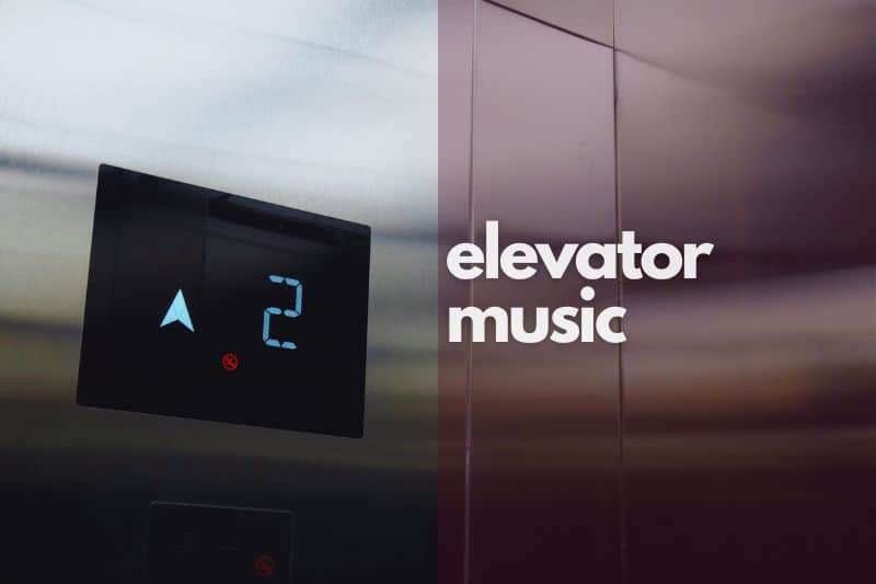 Elevator music: the information panel of an elevator displaying the floor and direction of the elevator.