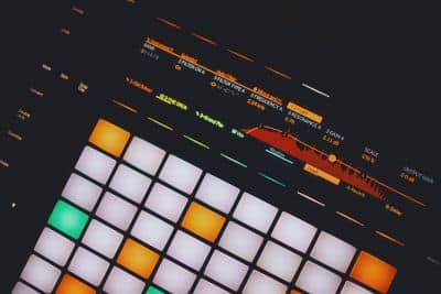 Drum machine and its colorful drum pads